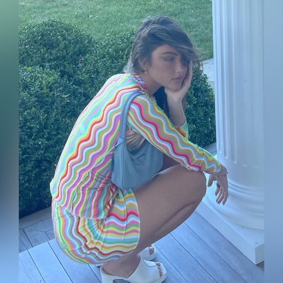 O MIGHTY Rainbow Squiggly Top and Skirt set - Picture 4 of 6